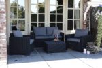 Allibert Lounge Sessel California 2er Set mit Kissen, graphit – Bild 6