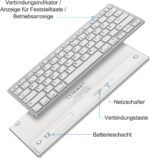 OMOTON deutsche Bluetooth Tastatur für iPad – Bild 3