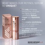 NeverWithout® RETINOL Serum mit HYALURON hochdosiert mit 4-fach anti-falten – Bild 2