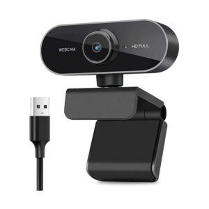 Webcam mit Mikrofon und Stativ, 1080P Kamera für PC Laptop Desktop