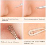 BESTOPE Mitesserentferner Komedonenquetscher Set Pinzetten Set mit Metall-Box Blackhead Remover aus Hochwertiger Edelstahl Akne Mitesser Entferner Extraktor Tools 5 Stücke – Bild 6