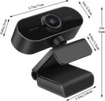 Webcam mit Mikrofon und Stativ, 1080P Kamera für PC Laptop Desktop – Bild 3