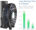 HandFan persönlichen, Fan Clip-Ventilator 5200mA – Bild 2