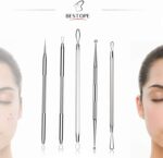 BESTOPE Mitesserentferner Komedonenquetscher Set Pinzetten Set mit Metall-Box Blackhead Remover aus Hochwertiger Edelstahl Akne Mitesser Entferner Extraktor Tools 5 Stücke – Bild 8