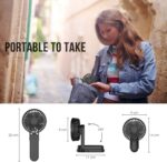 WOWGO Mini Handventilator Batteriebetrieben, 2500mAh – Bild 4