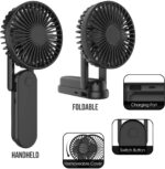 WOWGO Mini Handventilator Batteriebetrieben, 2500mAh – Bild 8