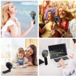 infray Handventilator mit Powerbank 5200mAh, Ventilator klein Handventilator mit Anzeigeschirm, USB Ventilator Mini tragbarer Tischventilator mit akku, 5 Stufen, 5-20 Std. Arbeitszeit – Bild 7