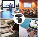 Webcam mit Mikrofon und Stativ, 1080P Kamera für PC Laptop Desktop – Bild 7