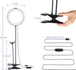 LED Selfie Ringlicht  6/8 Zoll LED-Ringlicht mit Doppel Handyhalters & Fernbedienung – Bild 4