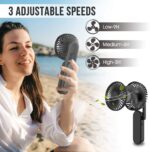 WOWGO Mini Handventilator Batteriebetrieben, 2500mAh – Bild 2