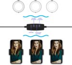 LED Selfie Ringlicht  6/8 Zoll LED-Ringlicht mit Doppel Handyhalters & Fernbedienung – Bild 2