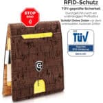 Geldbörse mit und ohne Münzfach - TÜV geprüfter RFID NFC Schutz