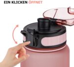 Adoric Sport Trinkflasche, [BPA Frei Tritan] 1L – Bild 3