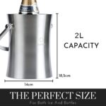 DOMHUS 2,0L Premium Eiswürfelbehälter mit Deckel und Zange – Bild 4