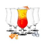 Sendez 6 Stück Cocktailgläser 480ml 9 Varianten Hurricane Longdrinkgläser Bargläser (Klar)