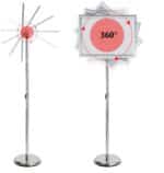 GUOHONG Infoständer Höhenverstellbar Edelstahl Informationsständer A3 Plakatständer Präsentationsständer Werbeständer (Silber, A3) – Bild 3