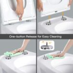 Toilettensitz mit Absenkautomatik, Premium Duroplast Klositz – Bild 4