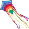 CIM Kinderdrachen, Einleiner-Flugdrachen ab 3+ Jahren - inkl. Drachenschnur und 8x105cm Streifenschwänze