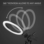 Amzdeal 6 '' Ringleuchte mit Stativ 3 Farben 10% -100% Einstellbare Helligkeit, 360°Umdrehung – Bild 7