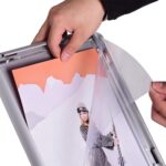 GUOHONG Infoständer Höhenverstellbar Edelstahl Informationsständer A3 Plakatständer Präsentationsständer Werbeständer (Silber, A3) – Bild 7