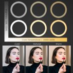 Amzdeal 6 '' Ringleuchte mit Stativ 3 Farben 10% -100% Einstellbare Helligkeit, 360°Umdrehung – Bild 2