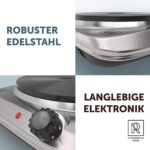 Premium Kochplatte Elektrisch Einzeln 1500W – Bild 4