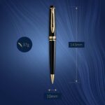 Waterman Expert Kugelschreiber Schwarz mit Chromzierteilen, Blaue Tinte, Geschenkbox – Bild 7