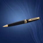 Waterman Expert Kugelschreiber Schwarz mit Chromzierteilen, Blaue Tinte, Geschenkbox – Bild 4