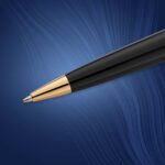 Waterman Expert Kugelschreiber Schwarz mit Chromzierteilen, Blaue Tinte, Geschenkbox – Bild 5