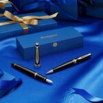 Waterman Expert Kugelschreiber Schwarz mit Chromzierteilen, Blaue Tinte, Geschenkbox – Bild 6