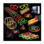 JOYIN 200 8'' Leuchtstäbe Knicklichter Party Set, Dreifach Armbänder, Ketten, Set für Brillen, Stirnband, Blumen für Halloween Party Karneval Neujahr (Gesamt 468 Stück 7 Farben)