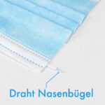 100 Stück + 10 Stück GRATIS OP-Mundschutz – TYP IIR (CE Zertifiziert) – Einmal Mundbedeckung (110 Stück Med). – Bild 5