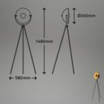 Briloner Leuchten - LED Stehleuchte, Max. 60W Vintage Lampe – Bild 2