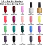 Lavender Violets GEL NAIL POLISH UV-Gel-Nagellack mit Base und Matte-Glänzende glitzernd Top Coat Geschenk-Set Soak Off LED Nägel Maniküre Kit Licht – Bild 2