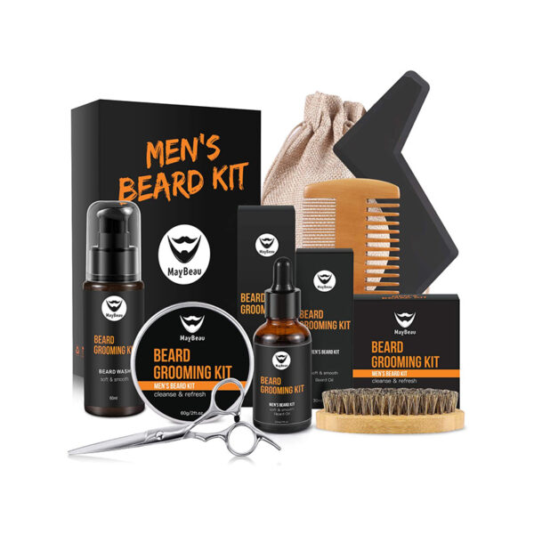 MayBeau Bartpflege Set für Männer Bart Styling Reinigung Kit