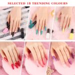 Lavender Violets GEL NAIL POLISH UV-Gel-Nagellack mit Base und Matte-Glänzende glitzernd Top Coat Geschenk-Set Soak Off LED Nägel Maniküre Kit Licht – Bild 3