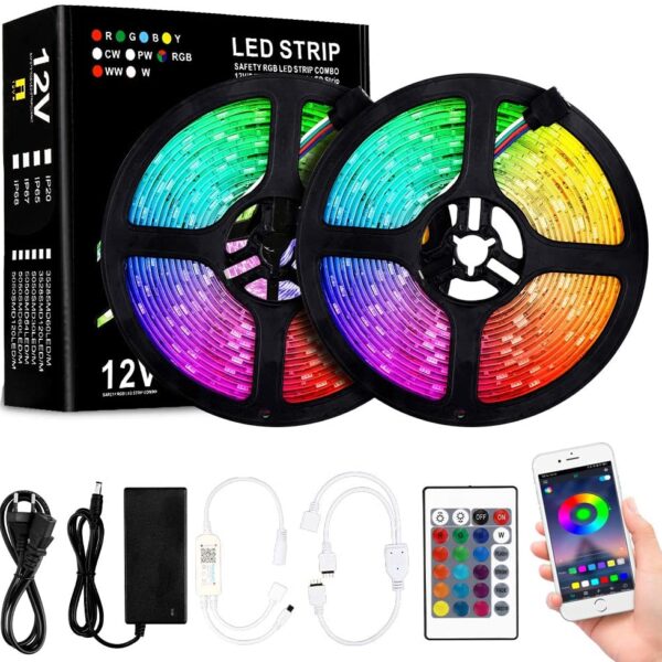 Sylanda LED Streifen 10M, 5050 RGB LED Strip mit APP