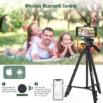 Leichter Stativ 55-Zoll-, Kamera-Stativständer mit Bluetooth-Fernbedienung – Bild 6