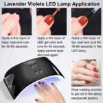 Lavender Violets UV-Gel-Nagellack Geschenk-Set Base und Matte-Glänzende Top Coat – Bild 6