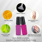 Lavender Violets GEL NAIL POLISH UV-Gel-Nagellack mit Base und Matte-Glänzende glitzernd Top Coat Geschenk-Set Soak Off LED Nägel Maniküre Kit Licht – Bild 4