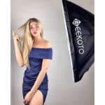 GEEKOTO Softbox Set Fotostudio 50 x 70cm, Dauerlicht Studioleuchte Set mit 2 Softboxlampen E27 85W 5500K, 2m Vollverstellbare Lichtstative für Studio-Porträts, Produktfotografie, Modefotos