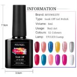 Gel Nagellack Set, MYSWEETY 6 Nude und 6 Glitzer Mehrfarbig – Bild 11
