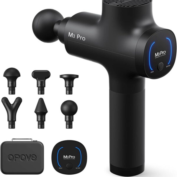 OPOVE M3 Pro 2 Massagepistole – Massage Gun mit LED-Display, 2500 U/min, Schwarz
