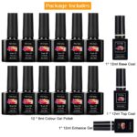 Gel Nagellack Set, MYSWEETY 6 Nude und 6 Glitzer Mehrfarbig – Bild 9