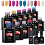 Gel Nagellack Set, MYSWEETY 6 Nude und 6 Glitzer Mehrfarbig – Bild 10