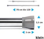 Springreen Teleskopstange – Extrem Fester und sicherer Halt ohne Bohren – universell nutzbar als Duschstange, Gardinenstange, Kleiderstange, Duschvorhangstange, Klemmstange u.v.m. – Bild 2