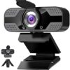 Webcam mit mikrofon 1080P Full HD mit Webcam Abdeckung