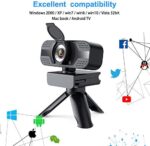 Webcam mit mikrofon 1080P Full HD mit Webcam Abdeckung – Bild 6