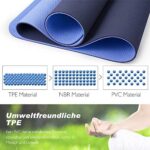 TOPLUS Gymnastikmatte, Yogamatte Gepolstert & rutschfest – Bild 4