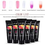 MYSWEETY Set mit UV Lampe, 15ml * 6 farbe Nagelgel – Bild 2
